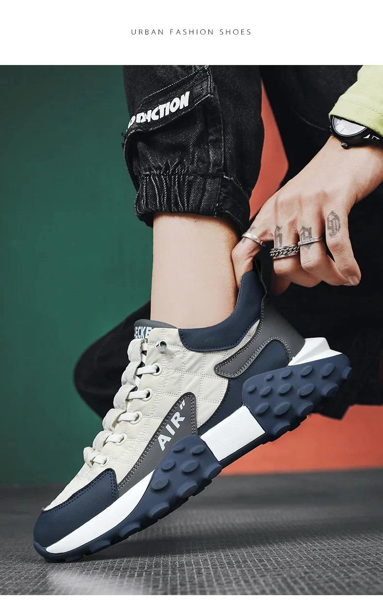 Men's Casual Shoes Thick Base Sneakers - FUSIONVIBE STORE