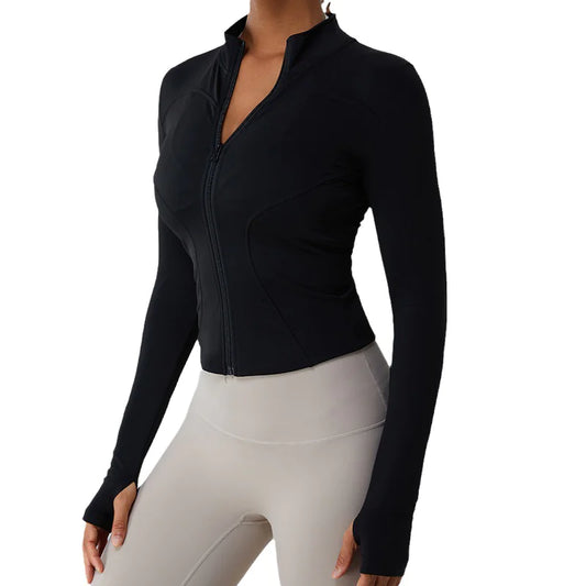 Fleece-Lined Yoga Jacket - FUSIONVIBE STORE