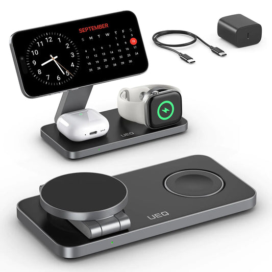 3-in-1 Foldable MagSafe Charging Hub for Apple Devices - FUSIONVIBE STORE